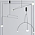 Sleek Line Pendant Lights 3D model small image 1