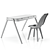 Modern Minimalist Dining Set: Shelter Table with Hudson Chairs 3D model small image 2