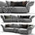 Elegant Standard Edra Sofa 3D model small image 1