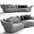 Elegant Standard Edra Sofa 3D model small image 2