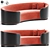 Velvet Curve Sofa: Eden Rock Collection 3D model small image 1