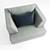 Luxury Giselle Armchair: Elegant Comfort 3D model small image 2