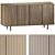 Sombre Steel White Oak Veneer Credenza 3D model small image 1
