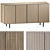 Sombre Steel White Oak Veneer Credenza 3D model small image 3
