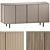 Sombre Steel White Oak Veneer Credenza 3D model small image 4