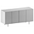 Sombre Steel White Oak Veneer Credenza 3D model small image 5