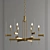 Elegant Brass Chandelier: Bari Light 3D model small image 1