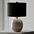 Hand-painted Uteki Table Lamp 3D model small image 1