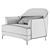 Proud Grey Armchair | Stylish and Comfortable 3D model small image 2