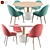 Icelandic-inspired Dining Set: IOLA Chair & ILLO Table 3D model small image 1