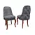 Classic Chesterfield Chair: Chrome Button, Wooden Legs 3D model small image 1