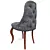 Classic Chesterfield Chair: Chrome Button, Wooden Legs 3D model small image 5