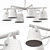 Natura C Pendant Lamp with 6 Shades 3D model small image 1