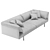 Title: Luxury Italian Poltrona Frau John-John Sofa 3D model small image 4