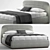 Sophie Fabric Storage Bed: Stylish and Functional 3D model small image 1