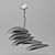 Kinetic Feather Chandelier: Nana 100 by Aqua Creations 3D model small image 5