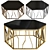 Modern Alvaro Hexagonal Coffee Table 3D model small image 2