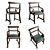 Elegant Wooden Chair 3D model small image 4