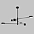 MJ WINK 6 - Stylish Black Chandelier 3D model small image 2