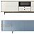 Modern White and Blue Sideboards 3D model small image 8