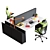 Steelcase FrameOne Office Table 3D model small image 2