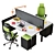 Steelcase FrameOne Office Table 3D model small image 3