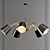 Woodland Pendant Light: Modern, Black, 5-Bulb 3D model small image 1