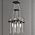 Glass Cylinder Chandelier 3D model small image 1