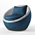 Blue Seat Armchair: 3D Max Vray-Corona 2013 3D model small image 1