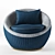 Blue Seat Armchair: 3D Max Vray-Corona 2013 3D model small image 2