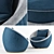 Blue Seat Armchair: 3D Max Vray-Corona 2013 3D model small image 4