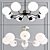 Elegant Glass Ball Chandeliers - Tondo Collection 3D model small image 1