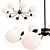 Elegant Glass Ball Chandeliers - Tondo Collection 3D model small image 2