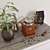 Elegant Coffee Set: 8-Piece Decorative Delight 3D model small image 2