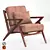 Wooden Fabric Armchair 3D model small image 1