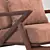 Wooden Fabric Armchair 3D model small image 3