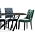 Modern Preston Dining Chair Set 3D model small image 2