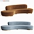 Elegant Serpentine Sofa by Vladimir Kagan 3D model small image 1