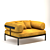 Baxter Belted Armchair: Comfort with Style 3D model small image 3