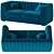 Origami Kito Sofa: Modern Elegance for Your Home 3D model small image 1