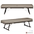 Elegant Touareg Bench by Christian Liaigre 3D model small image 1