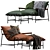 Modern Vail Leather Lounge Chair 3D model small image 1