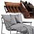 Modern Vail Leather Lounge Chair 3D model small image 5