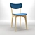 Modern Round Armless Chair 3D model small image 1