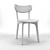 Modern Round Armless Chair 3D model small image 2