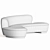 Elegant Freeform Curved Sofa 3D model small image 4