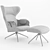 Modern Lounger Armchair by BD Barcelona 3D model small image 4