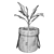 Botanisk Dieffenbachia: Waterproof Plant Bag 3D model small image 4