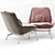 Luxury Leather Lounge Chair 3D model small image 3