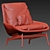 Luxury Leather Lounge Chair 3D model small image 4